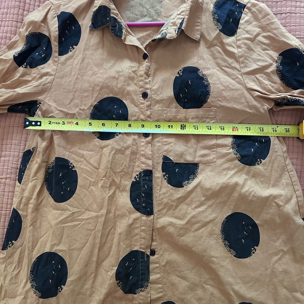 Kids Tan and Black Polka Dot Shirt